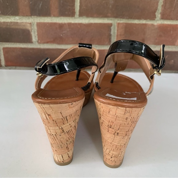 Tommy Hilfiger Womens Maree Black slingback Wedge  Sandals Shoes US 8.5 M - Picture 7 of 9